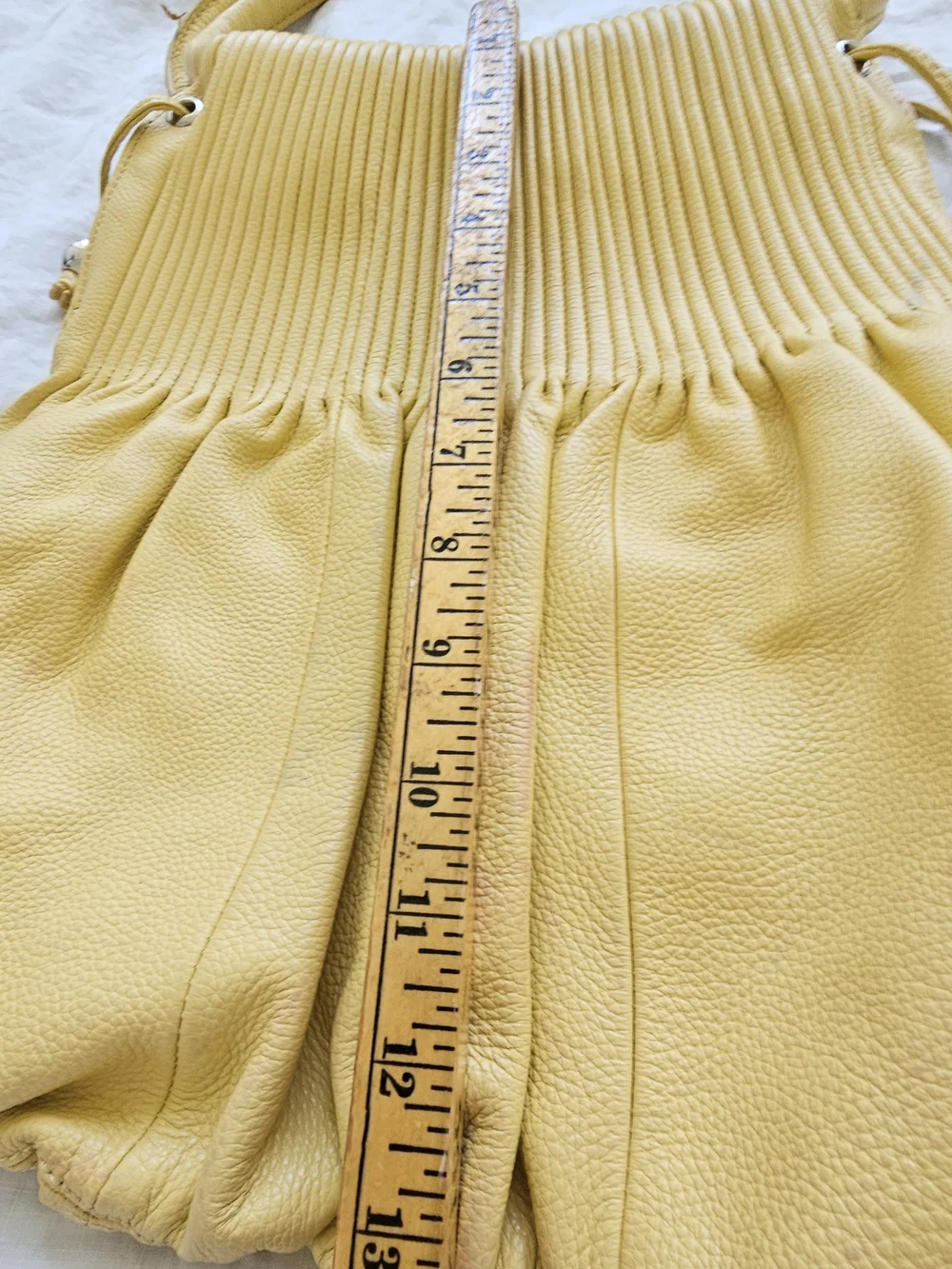 Bodhi Yellow Gathered Bag with Shoulder Strap - Picture 9 of 12